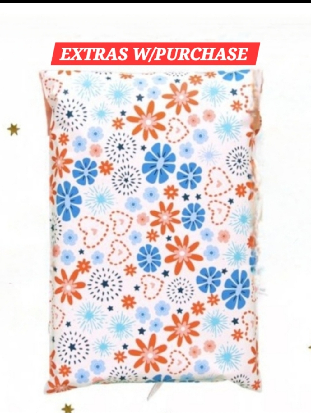 20ct. 12x15.5 Polymailers, Random Thank You Cards/Stickers